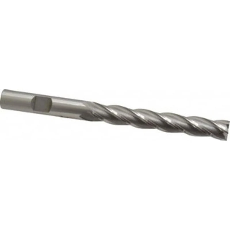 OSG 3/8, 2-1/2 LOC, 3/8 Shank Diam, 4-1/4 OAL, 4 Flute, Cobalt Square End Mill Single End, Uncoated, Spiral Flute, 30...